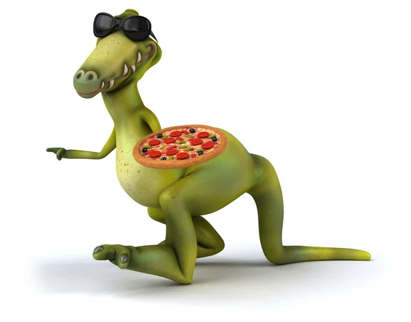 Divertido dinosaurio de dibujos animados —  Fotos de Stock