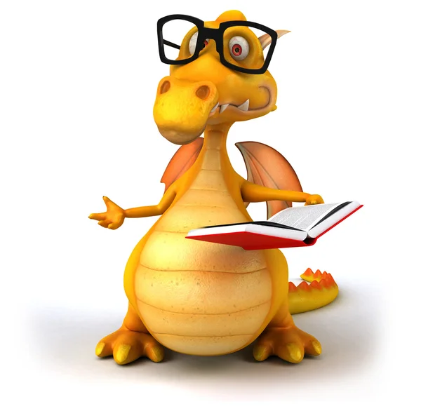 Leuke cartoon dragon — Stockfoto