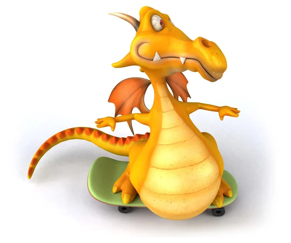 Divertido dragón de dibujos animados — Foto de Stock