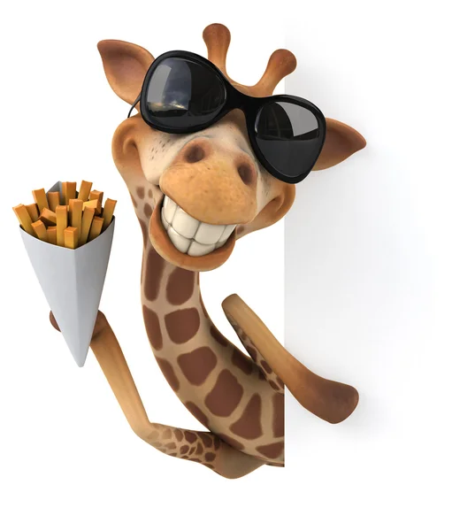 Spaß Cartoon-Giraffe — Stockfoto