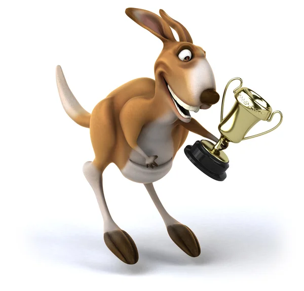 Fun cartoon kangaroo — Stock Photo, Image