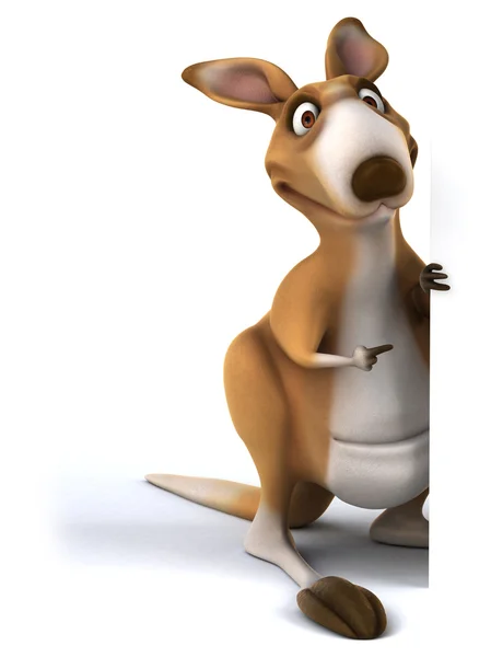 Fun cartoon kangaroo — Stock Photo, Image