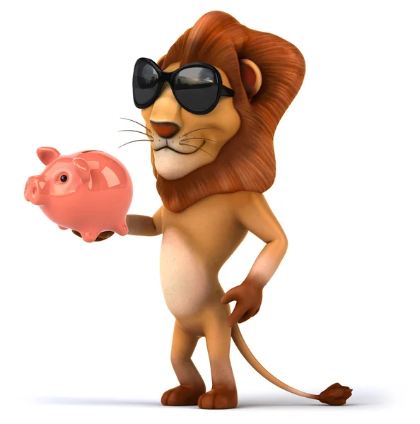 Funny cartoon lion — Stock Photo, Image