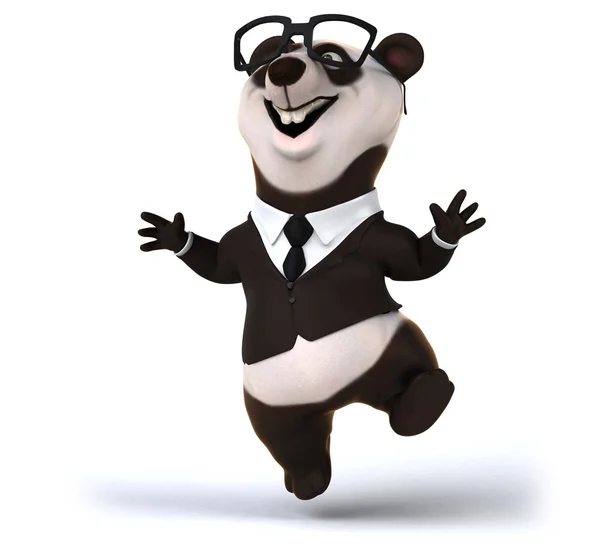 Fun panda in glasses and suit — Stock Photo, Image