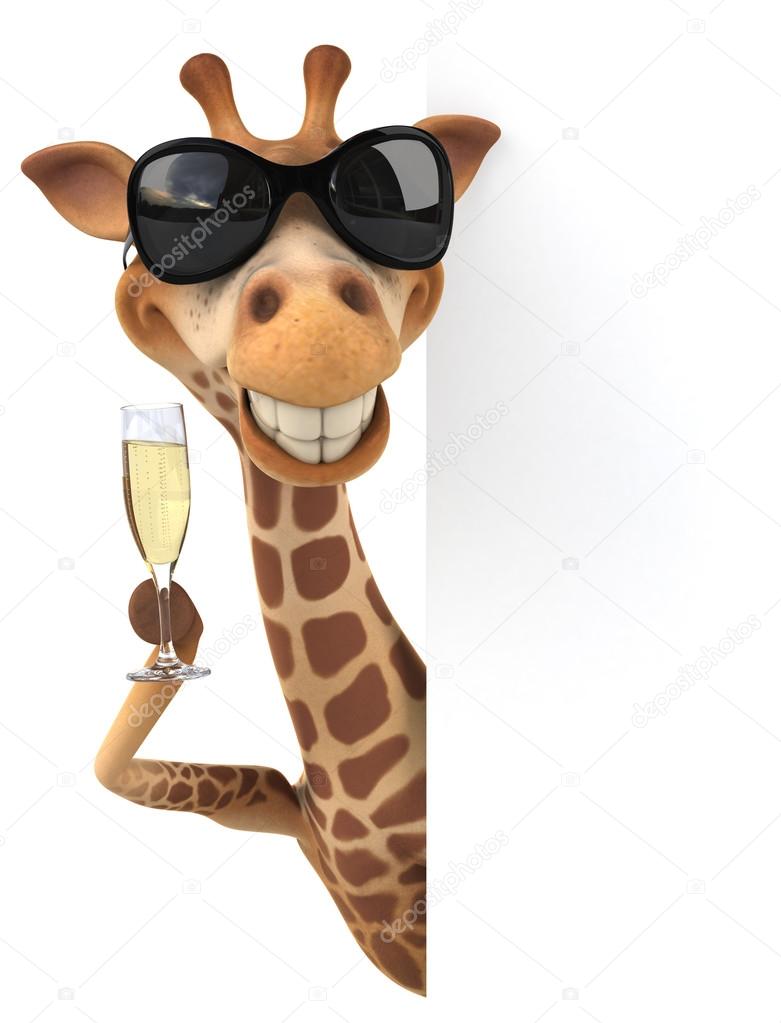 Funny cartoon giraffe ⬇ Stock Photo, Image by © julos #73910367