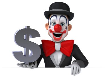 Doları palyaçoyla eğlenceli çizgi film