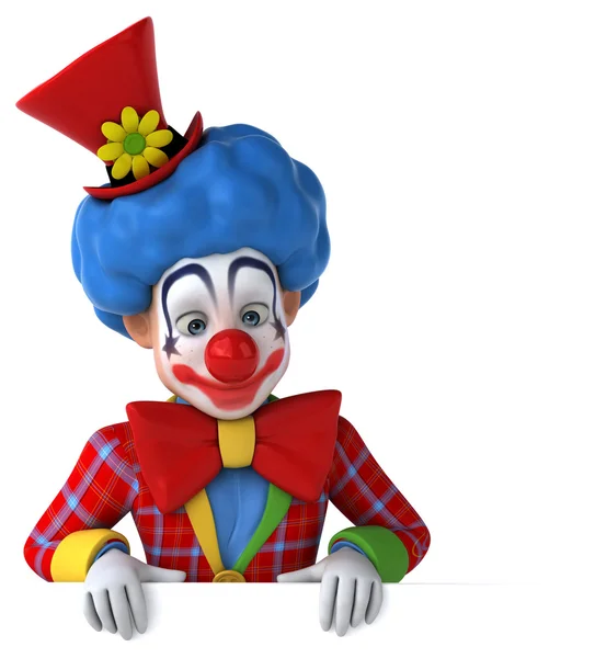 Leuke cartoon clown — Stockfoto