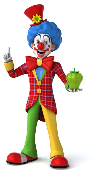 Roliga tecknade clown med peppar — Stockfoto