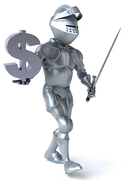 Roliga tecknade knight — Stockfoto