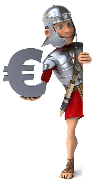 Gøy tegneseriefigur Romersk soldat – stockfoto