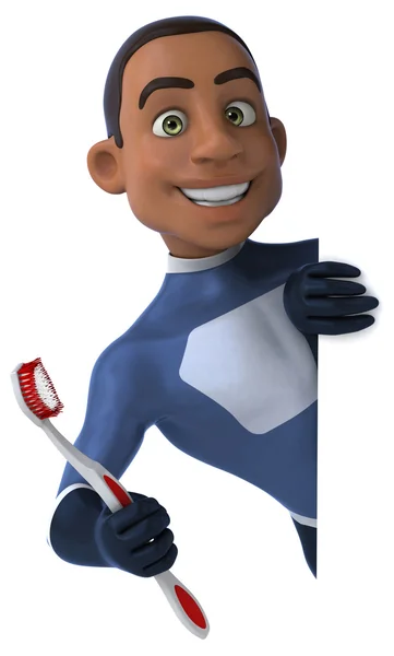 Fun cartoon superhero — Stock Photo, Image