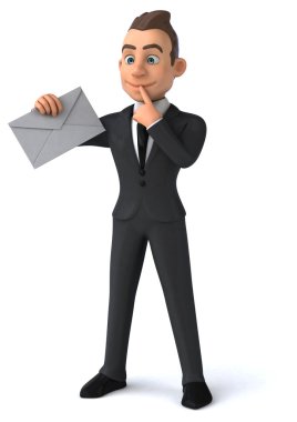 Eğlenceli çizgi film iş adamı