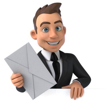 Eğlenceli çizgi film iş adamı