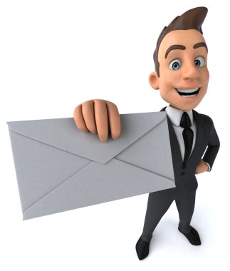 Eğlenceli çizgi film iş adamı