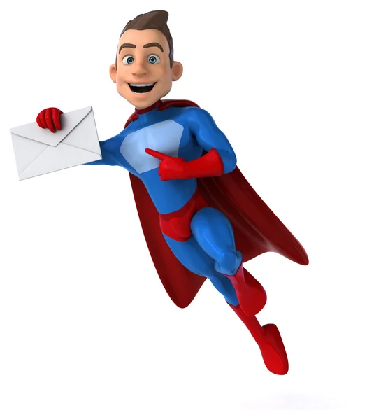 Fun cartoon superhero — Stock Photo, Image