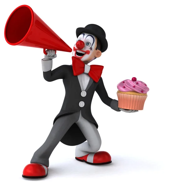 Leuke cartoon clown — Stockfoto