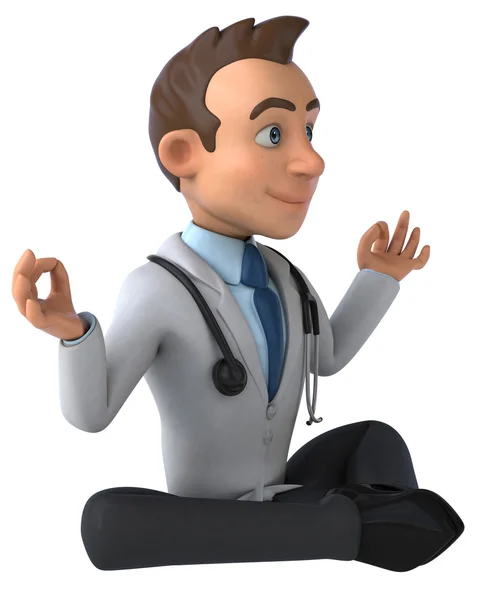 Веселий мультфільм молодий лікар — стокове фото
