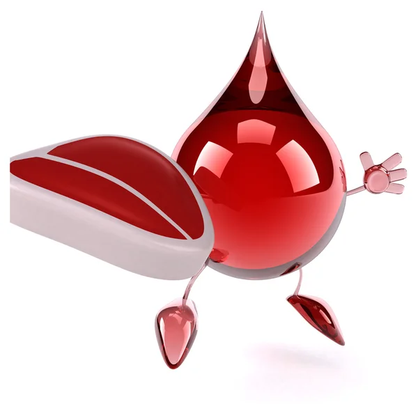 Cartoon Blood drop — Stock Photo, Image