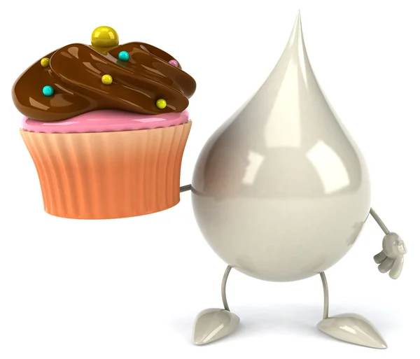 Cartoon Milk drop — Stock Photo, Image