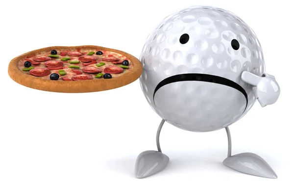 Divertente pallina da golf cartone animato — Foto Stock