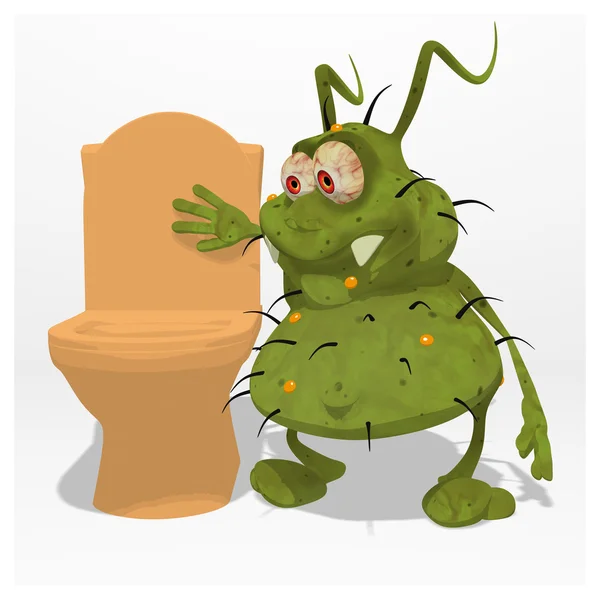 재미 있는 만화 세균 — 스톡 사진