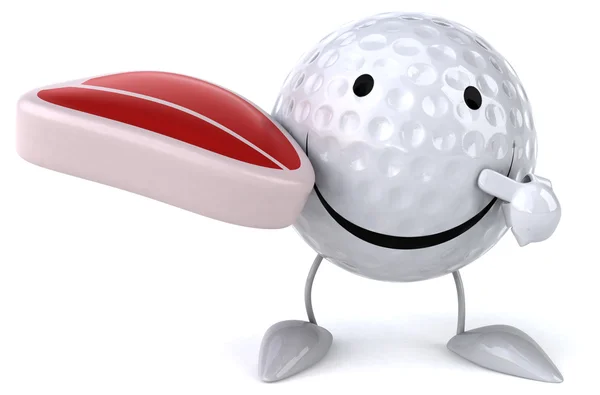 Spaß Cartoon Golfball — Stockfoto