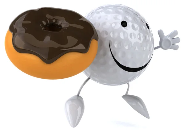 Ballon de golf amusant dessin animé — Photo