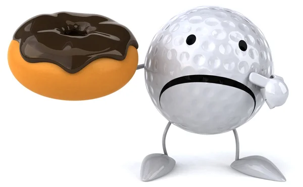 Zábavné kreslené golfový míček — Stock fotografie