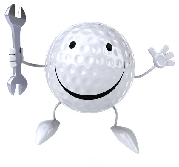 Spaß Cartoon Golfball — Stockfoto