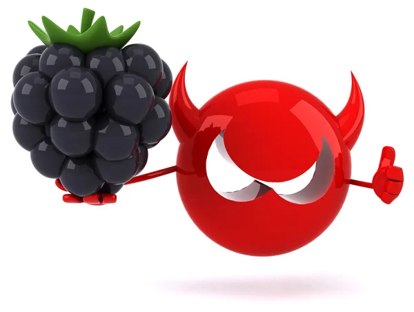 Fun cartoon red Virus — Stock Photo, Image