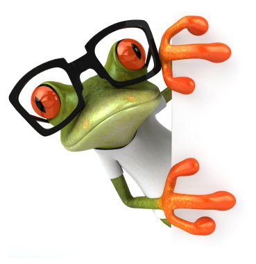 Kurbağa beyaz t gömlek