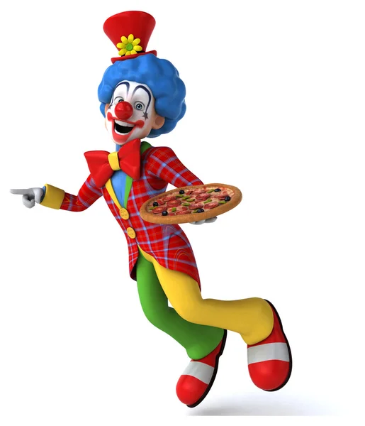 Leuke cartoon clown — Stockfoto