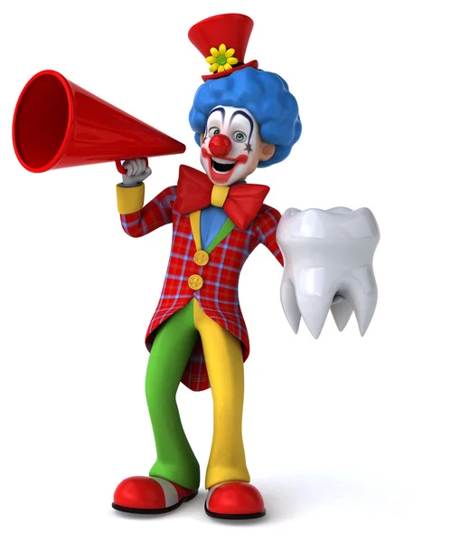 Leuke cartoon clown — Stockfoto