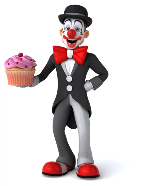 Leuke cartoon clown — Stockfoto