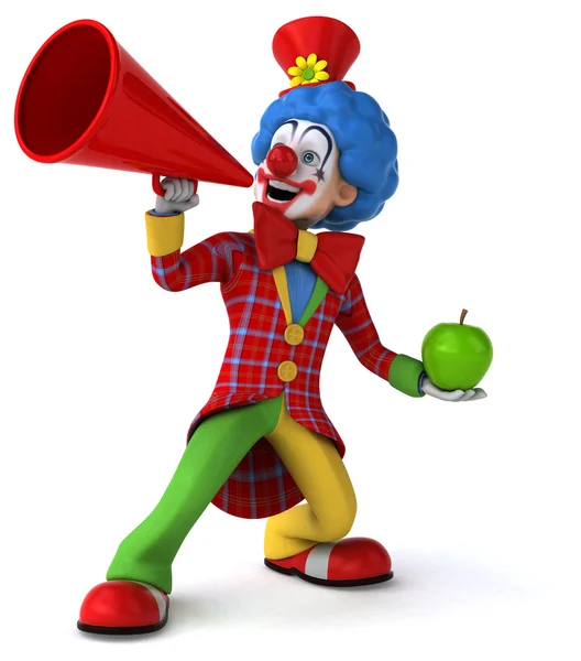 Divertente clown cartone animato — Foto Stock