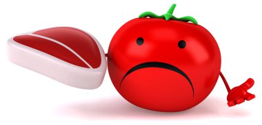 Biftek ile eğlenceli domates