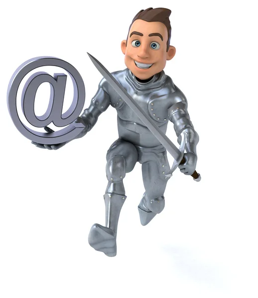 Fun cartoon knight — Stock Photo, Image