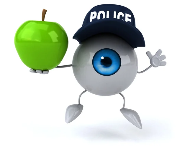 Leuk oog met apple — Stockfoto