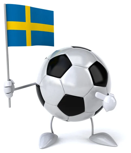 Fotboll boll med flagga — Stockfoto