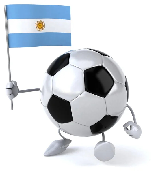 Pelota de fútbol con bandera —  Fotos de Stock