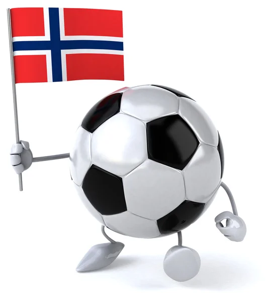 Fußball mit Fahne — Stockfoto