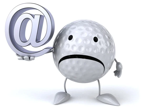 Golf topu ile e-posta işareti — Stok fotoğraf
