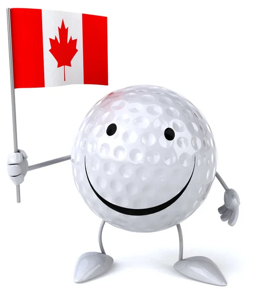 Golf ball with flag — Stock Photo, Image