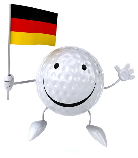 Golf ball with flag — Stock Photo, Image