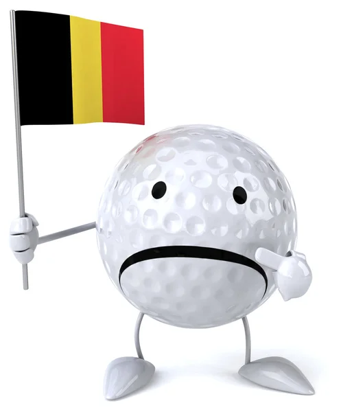 Golf ball with flag — Stock Photo, Image