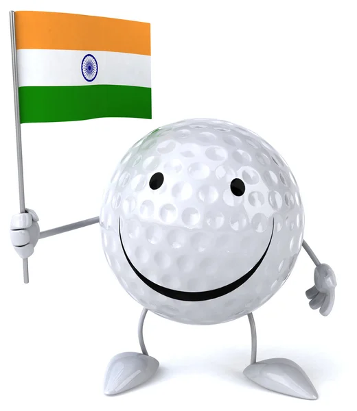 Palla da golf con bandiera — Foto Stock