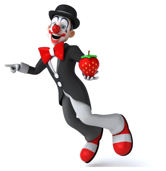 Весело мультфильм клоун, изолированные на белом фоне — стокове фото