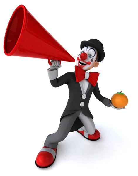 Divertente clown cartone animato — Foto Stock