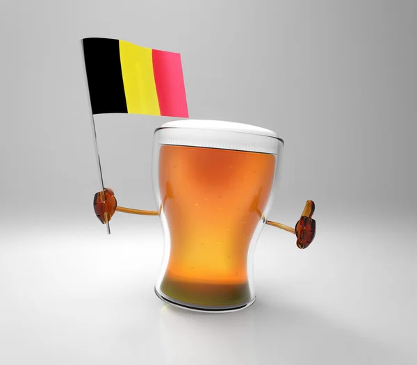 Divertida cerveja dos desenhos animados — Fotografia de Stock