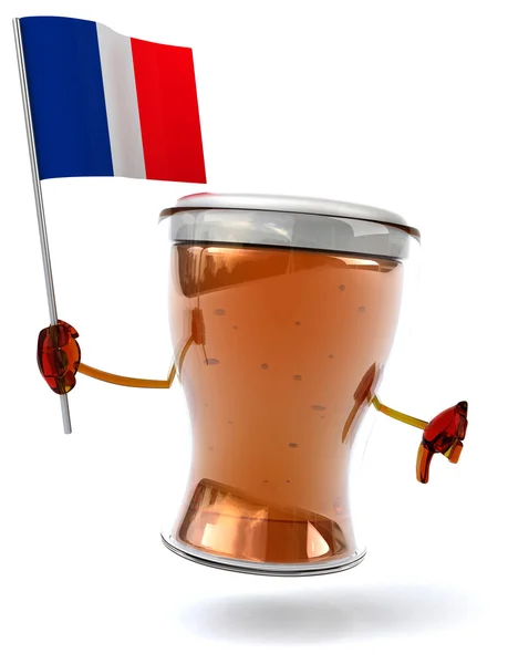 Fun beer with flag — Stock Photo, Image